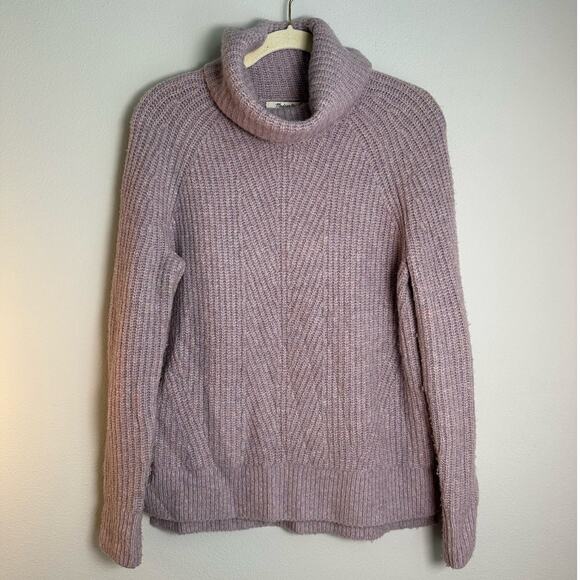 Madewell Purple Mercer Wool Blend Turtleneck Sweater in Coziest Yarn Women's XS - Picture 3 of 9